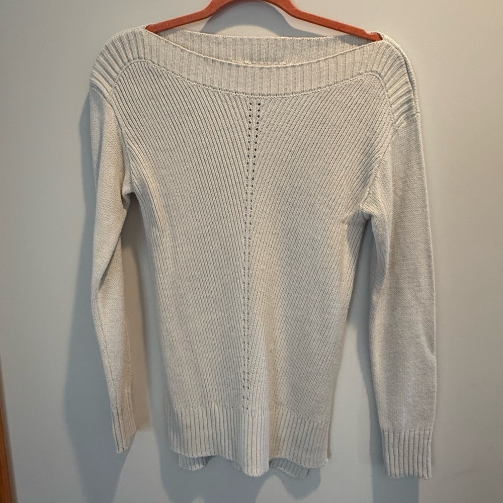 Fat Face Off-the-Shoulder Cream Sweater